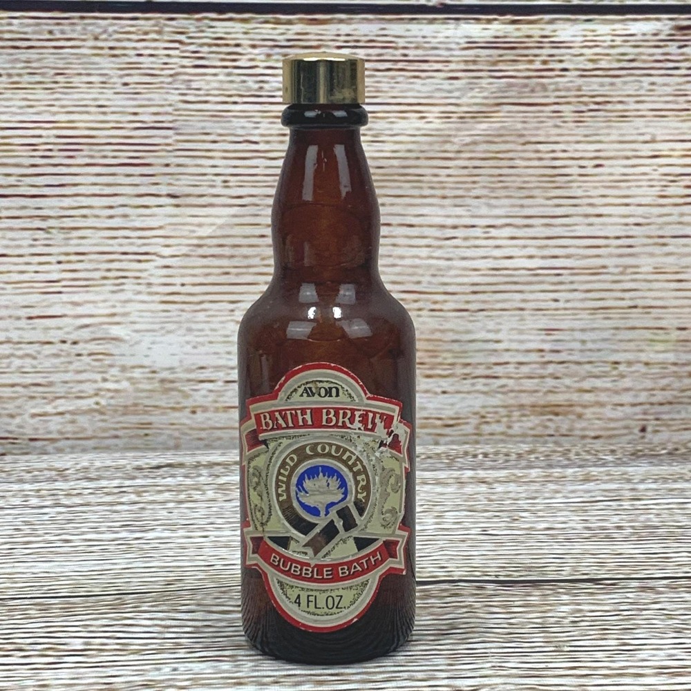 Avon Wild Country Bath Brew Bubble Bath Beer EMPTY Bottle Vintage 4 fl oz